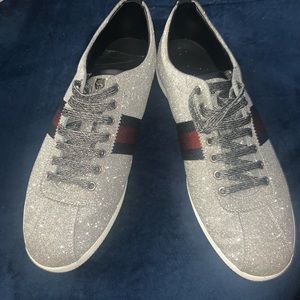 Gucci glitter web sneaker with studs